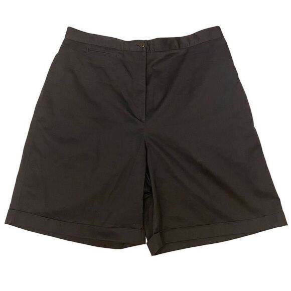 LizGolf‎ by Liz Claiborne Black Bermuda Cuffed Golf Shorts Size14 - Picture 1 of 13